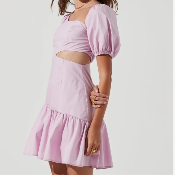 Astr Dresses & Skirts - Mayfair Side Cutout Puff Sleeve Mini Dress